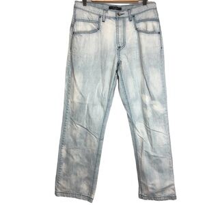 Sean John Bleached Straight Leg Baggy Hip Hop Streetwear Jeans, 34 x 32